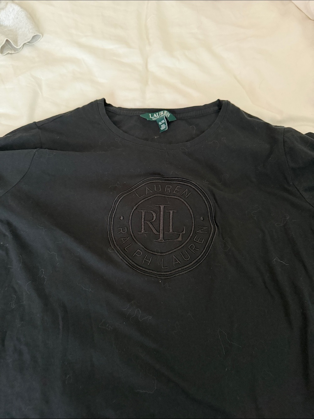 Lauren Ralph Lauren women’s Black RLL Logo Tee - Picture 2 of 3